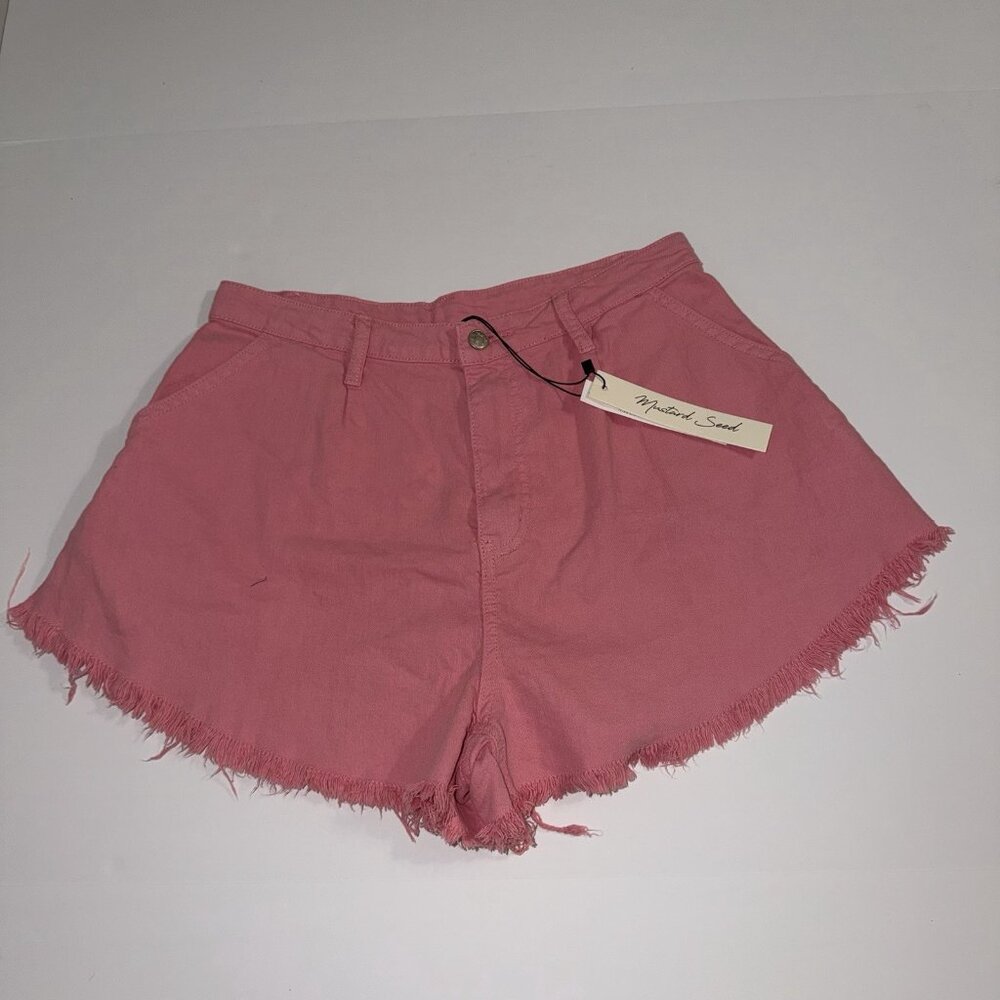 Mustard Seed Pink Shorts High Rise Large Cutoff NEW Summer Festival‎ Boho Beach